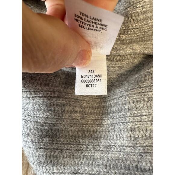Colorblock Wool Cashmere Blend Turtleneck Women Sweater Classy Old Money XS - Picture 10 of 10